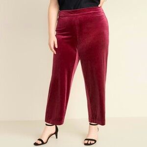 New XL Maroon Velvet Stretchy Pants
